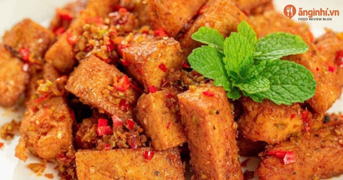 Đậu hũ chiên sả ớt