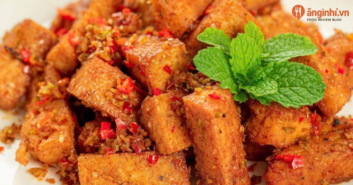 Đậu hũ chiên sả ớt