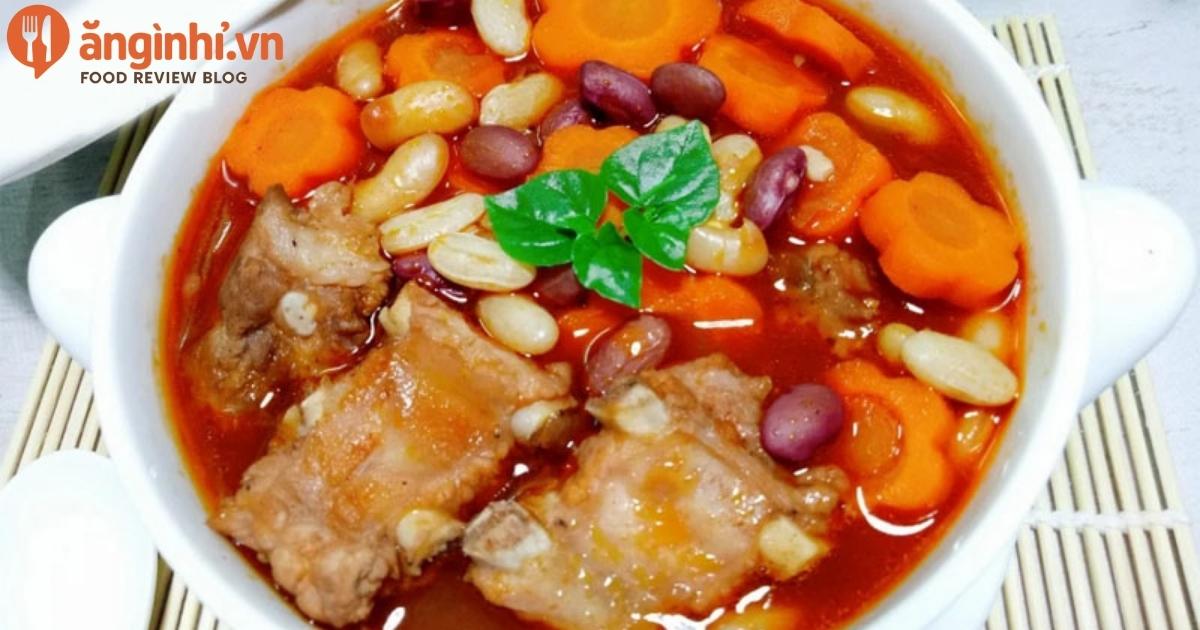 Sườn non hầm đậu