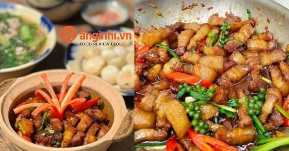 thịt ba chỉ kho tiêu